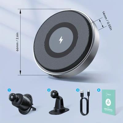 wholesale quality 15w rapid fast wireless car charger with magsafe car mount